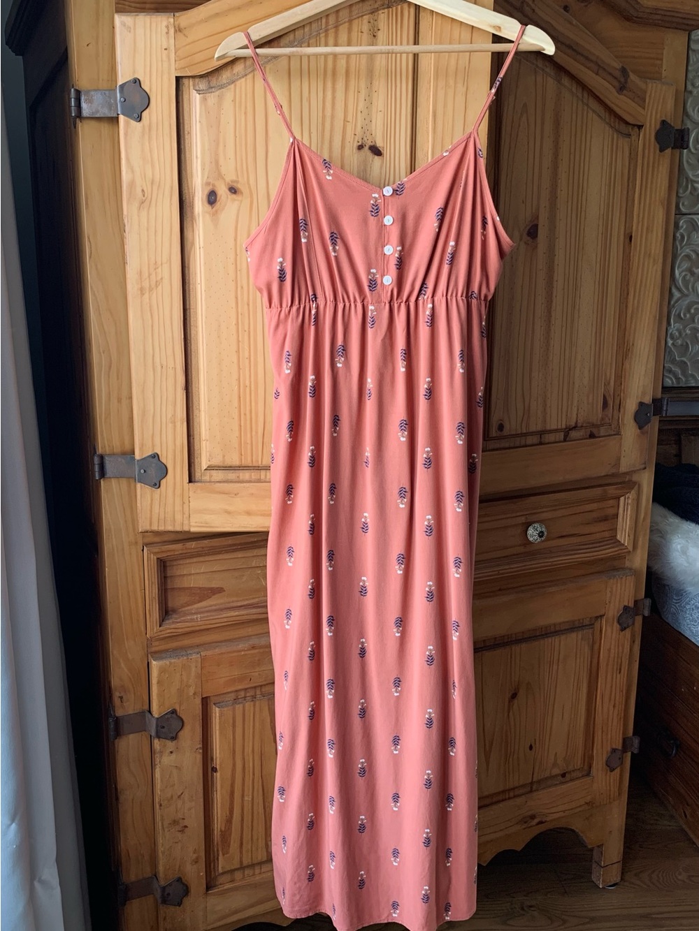 Reitmans Signature Burn Orange Floral Maxi Dress - Picture 1 of 9